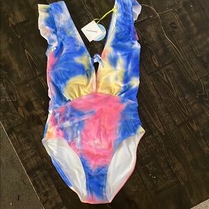 Colorful Tie-Dye One-Piece Swimsuit